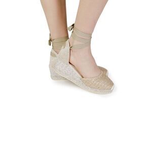 Espadrilles Gray Cotton High Heel Women's Pumps